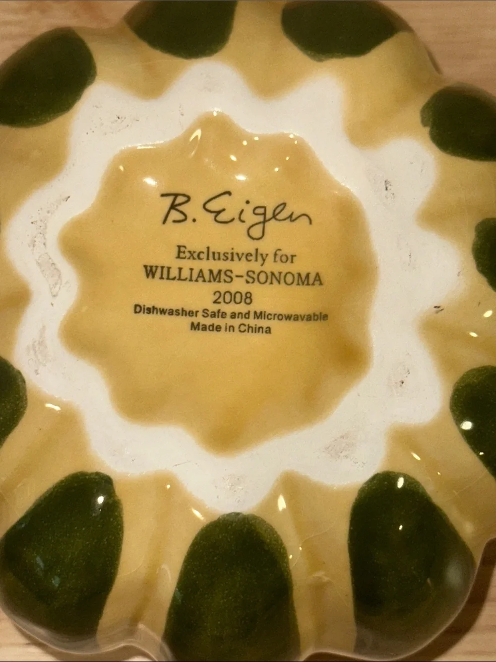 Williams Sonoma B. Eigen 2008 Autumn Harvest Green Pumpkin Lidded Bowl